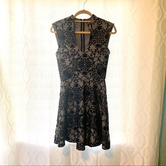 Trixxi Dresses & Skirts - Slate Blue Cocktail Dress w/ black embellishment